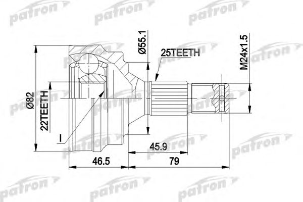 Купить PATRON PCV1015 ШРУС наружн к-кт PEUGEOT: 305 82-89, 405 1.4-1.9 5.87-, CITROEN: ZX 1.1/1.4/1.6/1.8 3.91-