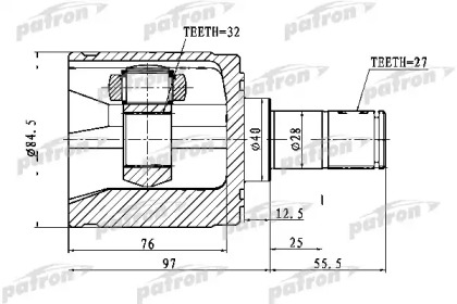 Купить PATRON PCV1022 ШРУС внутренний правый 32x40x27 HONDA CR-V RD1/RD2 97-01