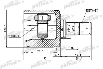 Купить PATRON PCV1027 ШРУС внутренний правый 30x40x27 HONDA CIVIC EU/EP/ES 01-06