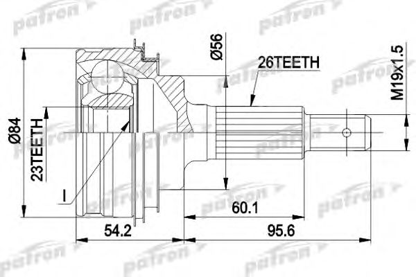 Купить PATRON PCV1030 ШРУС наружн к-кт 26x56x23 TOYOTA: CARINA II -85, COROLLA II 83-91
