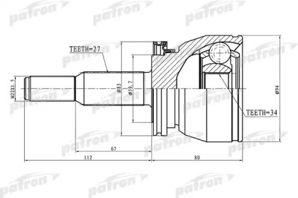 Купить PATRON PCV1078 ШРУС наружный 27x59.7x34 FORD: EXPLORER 95-01