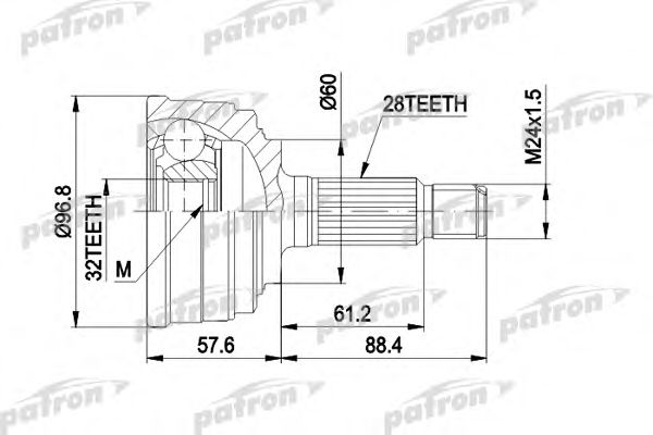 Купить PATRON PCV1131 ШРУС наружн к-кт 28x60x32 HONDA: ACCORD с и без ABS 1.8-2.2 9.89-1.93, PRELUDE 87-