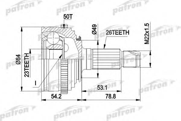 Купить PATRON PCV1220 ШРУС наружн к-кт 26x49x23 HONDA: CIVIC IV Fastback 94 - 97, CIVIC IV Hatchback 91 - 95, CIVIC IV купе 94 - 96, CONCERTO 89 - 96, ROVER: 200