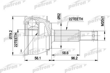 Купить PATRON PCV1234 ШРУС наружн компл. PCV1234