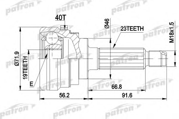 Купить PATRON PCV1280 ШРУС наружн компл. PCV1280