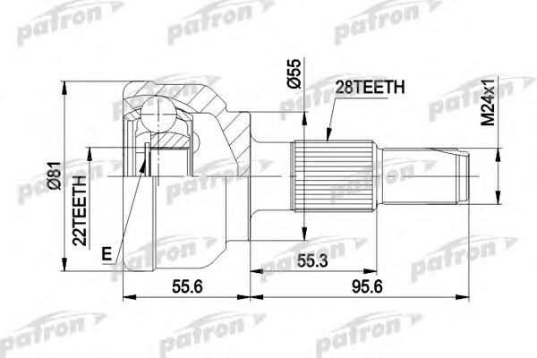 Купить PATRON PCV1300 ШРУС наружн к-кт 27x59x28 ALFA ROMEO: 166 98 -, LANCIA: KAPPA 94 - 01, KAPPA купе 96 - 01