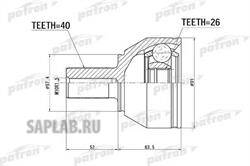 Купить PATRON PCV1337 ШРУС наружный 40x57.4x26 FORD MONDEO CA2 07-