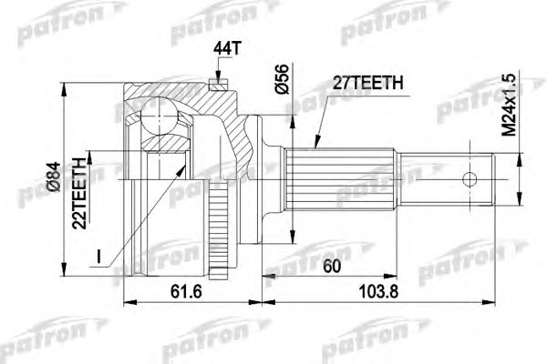 Купить PATRON PCV1348 ШРУС наружн к-кт 27x56x22 ABS:44T NISSAN: PRIMERA 96 - 01, PRIMERA Traveller 98 - 01