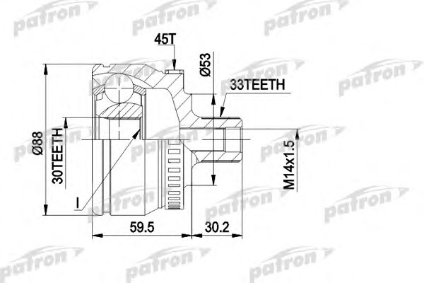 Купить PATRON PCV1375 ШРУС наружн к-кт SKODA: SUPERB 02-, VW: PASSAT 00-