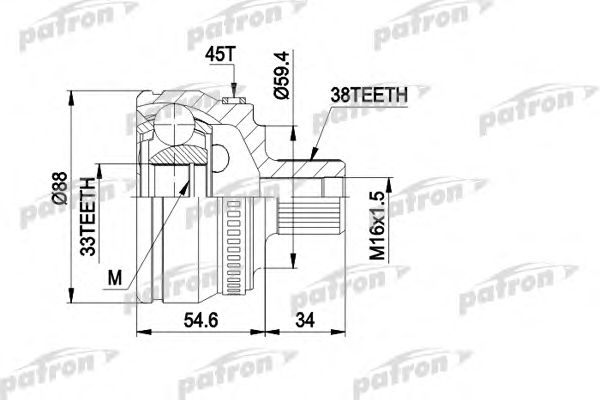 Купить PATRON PCV1435 ШРУС PCV1435