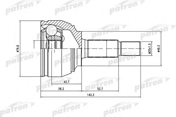 Купить PATRON PCV1443 ШРУС наружн к-кт PCV1443