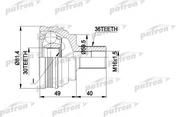 Купить PATRON PCV1465 ШРУС наружный *X