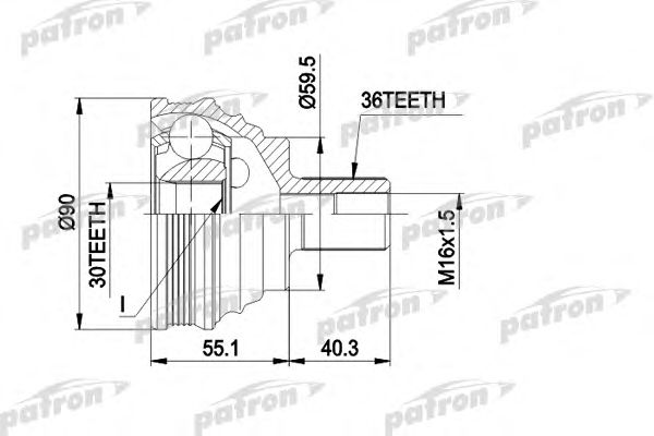 Купить PATRON PCV1467 Шрус наружный x2