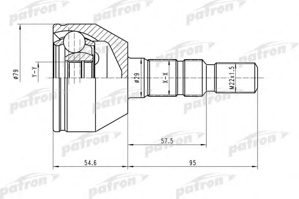 Купить PATRON PCV1504 ШРУС наружн к-кт 33x53x22 OPEL Astra H/Zafira B 1.4/1.6 16V 04- PCV1504