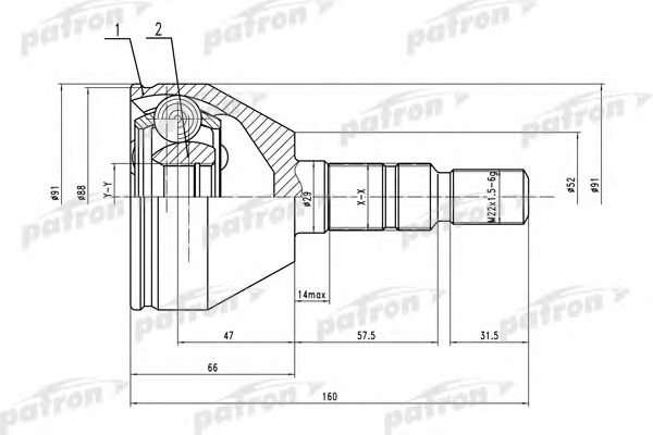 Купить PATRON PCV1505 ШРУС наружн к-кт
