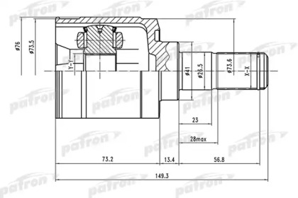 Купить PATRON PCV1517 ШРУС внутренний 25x41x22 HYUNDAI ELANTRA HD 06-