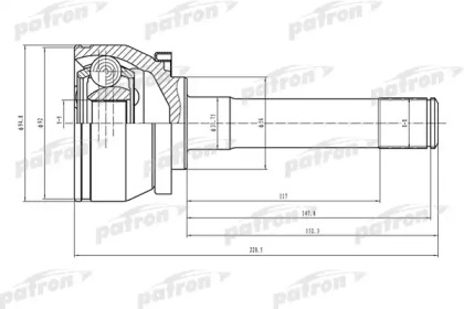Купить PATRON PCV1524 ШРУС наружный 28x56x34 HYUNDAI TERRACAN 01-