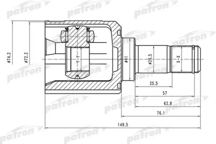 Купить PATRON PCV1528 ШРУС внутренний правый 25x41x29 MITSUBISHI LANCER CS 00-09