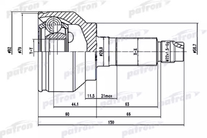 Купить PATRON PCV1529 ШРУС наружный 28x58.5x24 MAZDA 3 BK BL 03-, MAZDA 5 CR 05-10