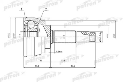 Купить PATRON PCV1535 ШРУС наружный 25x49x29 NISSAN MICRA MARCH K12 02-