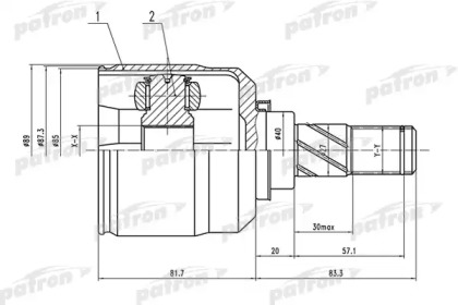 Купить PATRON PCV1546 ШРУС внутренний правый 25x40x23 NISSAN ALMERA TINO (V10M) 00-05