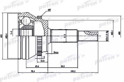 Купить PATRON PCV1559 ШРУС наружный с кольцом ABS 26x63.1x27 ABS:48T TOYOTA CAMRY ACV40/GSV40 06-