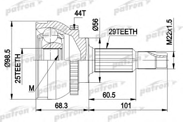 Купить PATRON PCV1600 ШРУС наружн компл. PCV1600