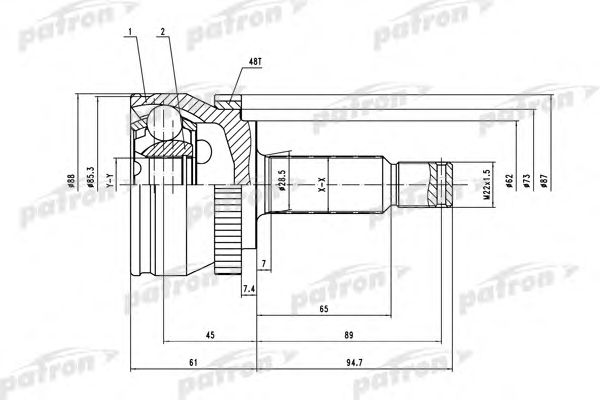 Купить PATRON PCV1661 ШРУС наружн к-кт PCV1661