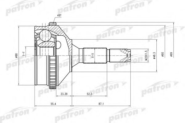Купить PATRON PCV2056 ШРУС наружн к-кт PCV2056