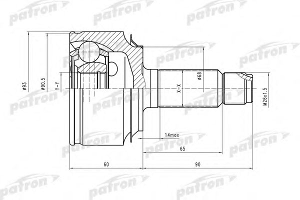 Купить PATRON PCV2124 ШРУС наружн к-кт [A 30, B 32] HONDA CRV 07- PCV2124