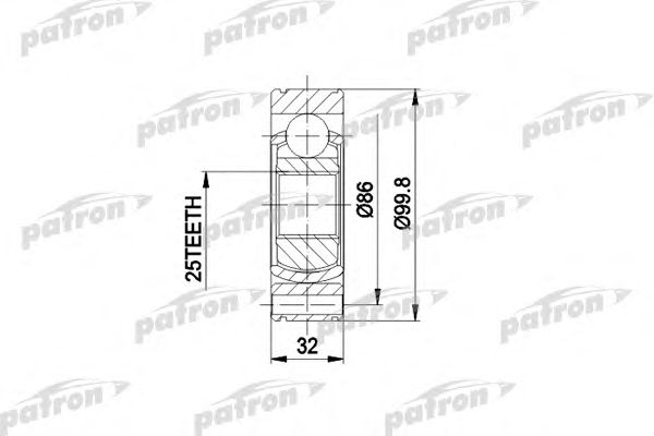 Купить PATRON PCV3020 ШРУС внутр к-кт ALFA ROMEO: 155 92 - 97, 156 97 - 05, 166 98 -, GTV 94 -, SPIDER 94 - 05, FIAT: BARCHETTA 95 -, BRAVA 95 - 01, BRAVO 95 - 01, MAREA 96