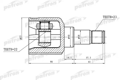 Купить PATRON PCV3085 ШРУС внутренний 23x40x22 FORD FOCUS II 04-