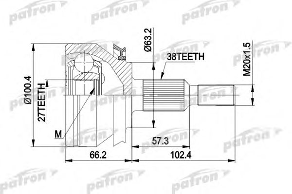 Купить PATRON PCV4032 ШРУС наружн компл. PCV4032