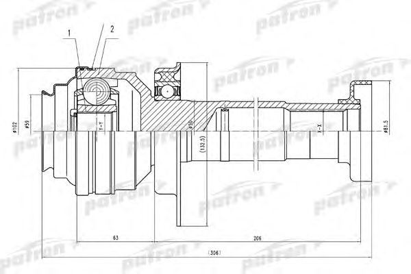 Купить PATRON PCV4837 ШРУС внутр прав к-кт PCV4837