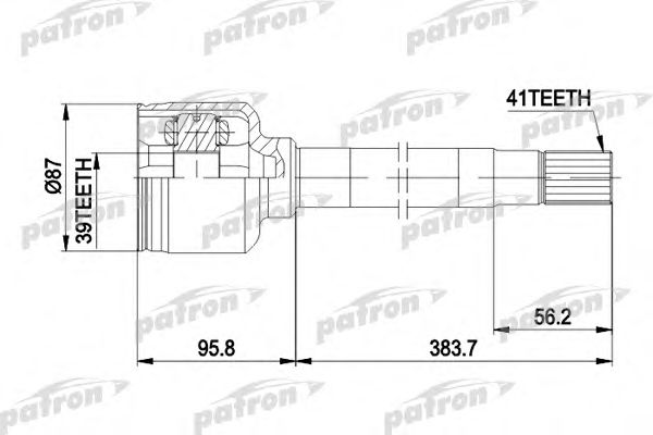 Купить PATRON PCV5014 ШРУС внутр к-кт [A:41, B:39, D:87] CITROEN: JUMPER бортовой 94-02, JUMPER автобус 94-02, JUMPER фургон 94-02, FIAT: DUCATO бортовой 94-02, DUCATO авто