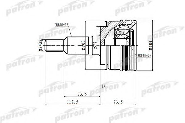 Купить PATRON PCV6872 ШРУС наружн CADILLAC: ESCALADE 07-10 _ CHEVROLET: AVALANCHE 1500 07-10, SUBURBAN 1500 07-10 , TAHOE 07-10 _ GMC: JIMMY, YUKON 07-10 PCV6872