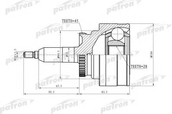 Купить PATRON PCV8748 ШРУС наружн FORD: EXPEDITION 03-05, F-150 03-05 \ LINCOLN: NAVIGATOR 03-05 4WD
