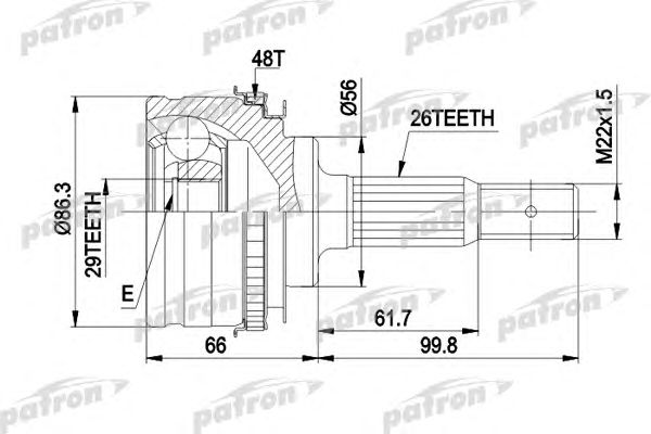 Купить PATRON PCV9012 ШРУС наружн компл. PCV9012