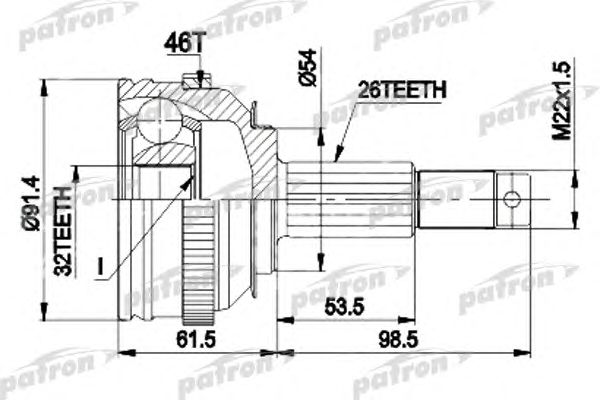 Купить PATRON PCV9491 ШРУС наружн компл. PCV9491
