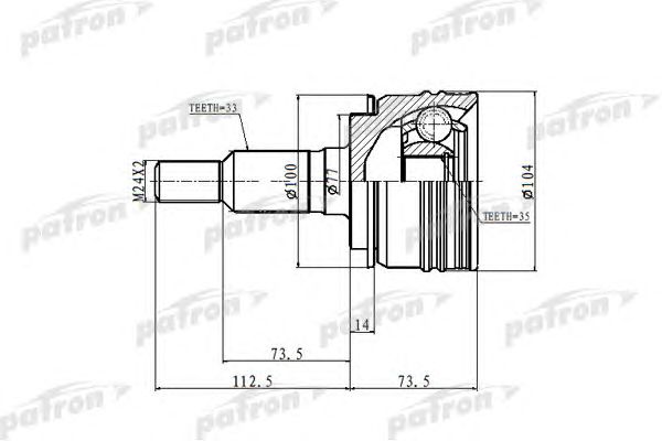 Купить PATRON PCV9919 ШРУС наружн 33x77x35 Cadillac: Escalade 02-04 \ Chevrolet: Astro 90-02, Blazer 92-99