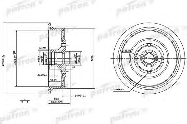 Купить PATRON PDR1200 Барабан тормозной задн PDR1200