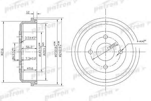 Купить запчасть PATRON - PDR1533 