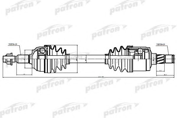 Купить PATRON PDS0621 Полуось передн лев_JEEP: COMMANDER, GRAND CHEROKEE 06-09 4WD