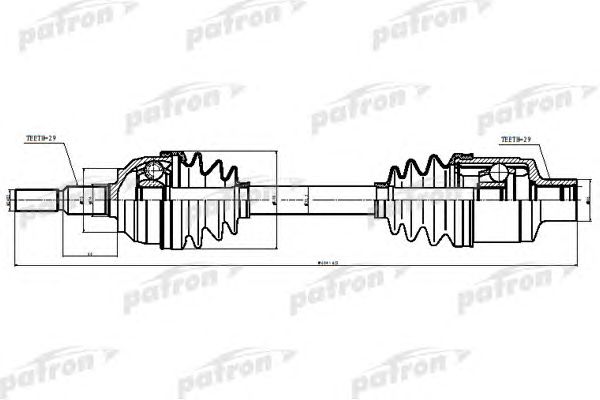 Купить PATRON PDS0622 Полуось передн прав_JEEP: COMMANDER, GRAND CHEROKEE 06-09 4WD