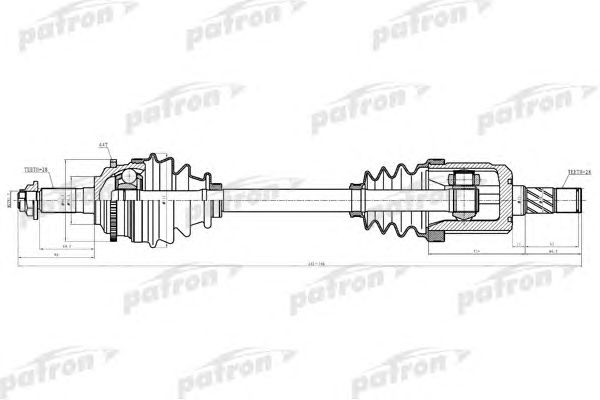 Купить PATRON PDS3926 Полуось лев FORD: FUSION 06-09 \ MAZDA: 6 03-08 \ MERCURY: MILAN 06-09