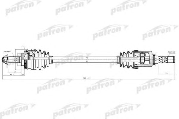 Купить PATRON PDS5530 Полуось лев/прав SUBARU: FORESTER 04-08, BAJA 04-06