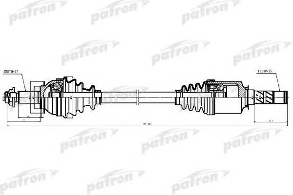 Купить PATRON PDS5531 Полуось лев/прав SUBARU: LEGACY 05-09, OUTBACK 05-09