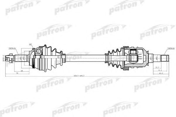 Купить PATRON PDS6235 Полуось лев PONTIAC: VIBE 03-06 \ TOYOTA: MATRIX 03-06, PRIUS 03-06 AWD