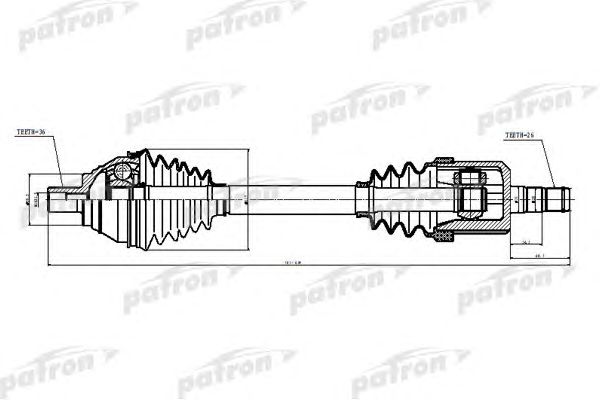 Купить PATRON PDS6876 Полуось передн лев_VOLKSWAGEN: PASSAT 09-10