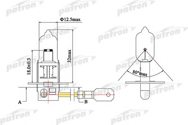 Купить PATRON PLH31255 Лампа галогенная H3 12V 55W PK22s PLH31255